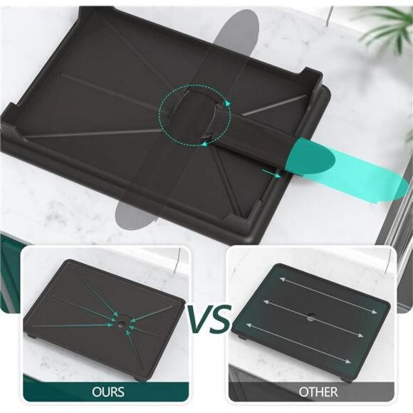 2 Tier Dish Drying Rack with Drainboard Utensil Holder for Kitchen Counter - Picture 4 of 7